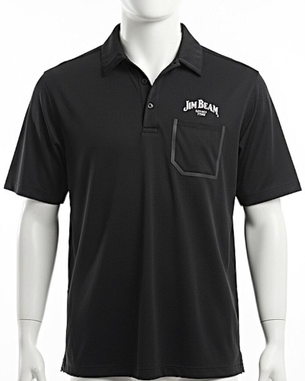 Jim Beam Bartender Polo Shirt Black OGIO Medium M Work Uniform Golf